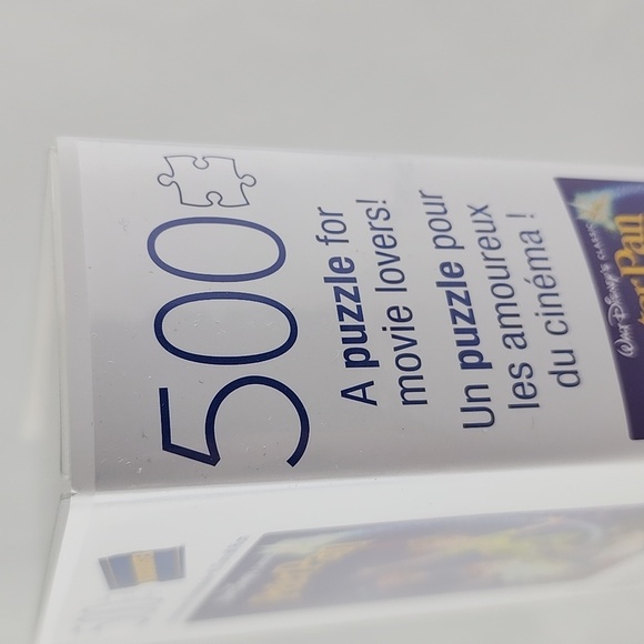 Disney Peter Pan 500 Piece Movie Poster Puzzle Blockbuster VHS Case - Picture 5 of 7